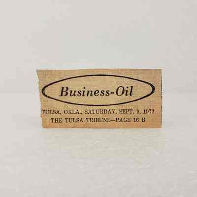 [Clipping] "Business-Oil", The Tulsa Tribune, p.16B, 9 September, 1972