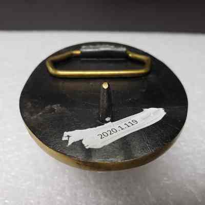 [Belt Buckle] Academy Electric Ltd. Oilfield Services, Bronze - Hook: Close-up view of hook.