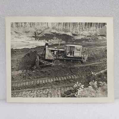[Photo] Bulldozer Moving Dirt, Smith Photographers, Large, BW