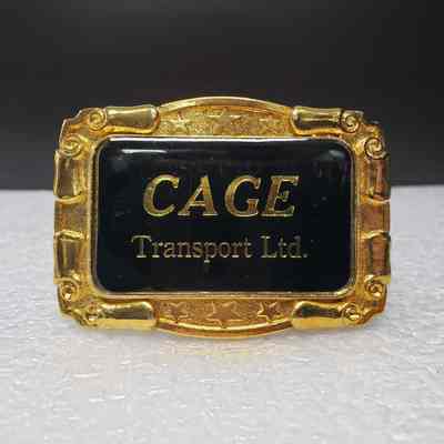 [Belt Buckle] Cage Transport Ltd., Gold Black