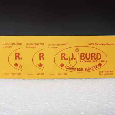 [Business Card] R.J. Burd - Raymond Burd, Set of 3, Orange - All: View of front, set of 3