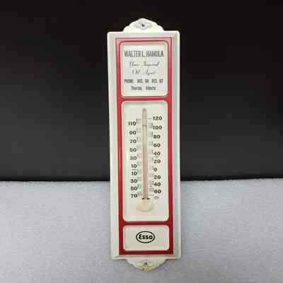 [Thermometer] Walter L. Hamula/Esso Oil, White Red