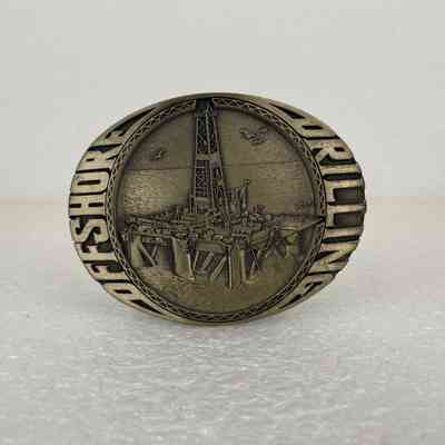 [Belt Buckle] Offshore Drilling, Antique-Bronze