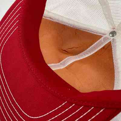 Close-Up of Interior. Sweatband and Foam Padding behind Crown