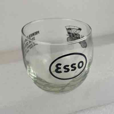 [Whisky Glass]Esso, St. Albert Trail, Clear Glass, Black