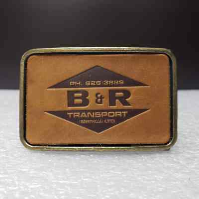 [Belt Buckle] B&R Transport Ltd., Leather Antique-Bronze [Broken]