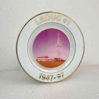 [Commemorative Plate] Leduc #1, 1947-97, Ceramic, White Gold