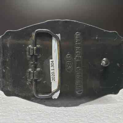 [Belt Buckle] Champion Drilling Rig No. 1, Antique-Bronze Copper Red - Back: View of the back.