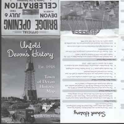 [Pamphlet] Unfold Devon's History, Town of Devon, Historic Map, 1999