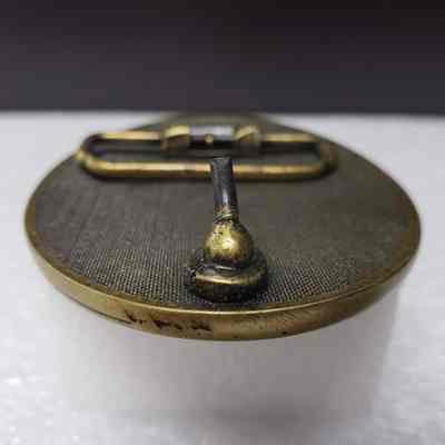 [Belt Buckle] Calgary Aggregate Recycling Ltd., Antique-Bronze - Hook: Close-up view of the hook.