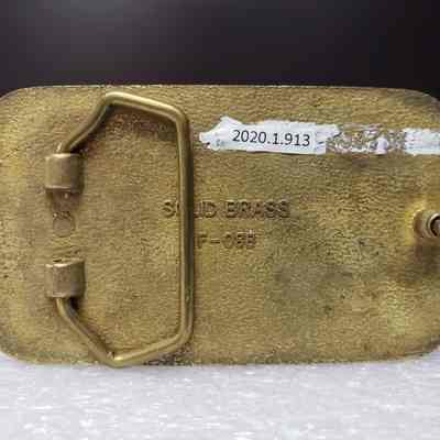 [Belt Buckle] Senior Oilman's, 1993, Brass Gold Black - Back: View of back