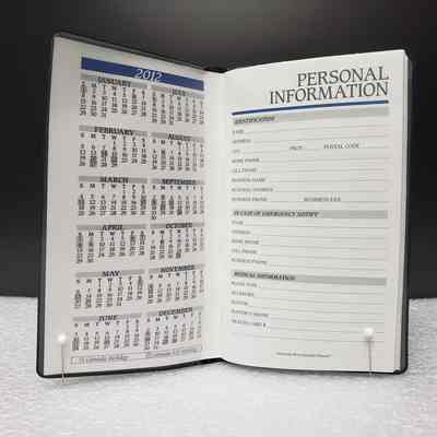 [Pocket Diary] 2012, "Gordon E. Vlieg and Team, RBC Dominion Securities" - Inner Front Cover: View of interior of front cover and front page
