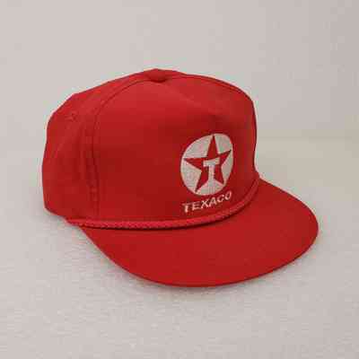 [Cap] Texaco Logo, Trucker Cap, Fabric Red, Embroidered Silver