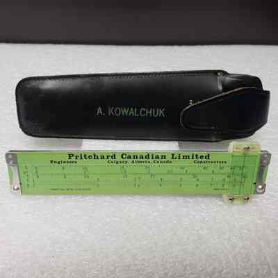 [Slide Rule] Pritchard Canadian Ltd., A. Kowalchuk, Black Leather