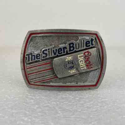 [Belt Buckle] The Silver Bullet, Coors Light, Antique-Silver