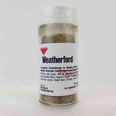 [Food Product] Weatherford, Serendipity Seasoned Salt, Glass White