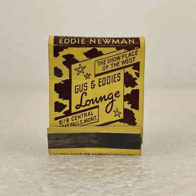[Matchbook] Gus & Eddies Lounge, 20-Strike, Yellow Brown