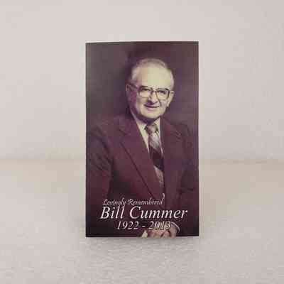 [Pamphlet] Bill Cummer, Lovingly Remembered 1922-2013