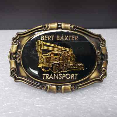 [Belt Buckle] Bert Baxter Transport, Gold Black Antique-Bronze