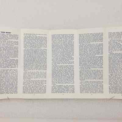 View of Pamphlet, Unfolded