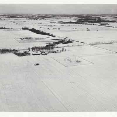 [Photo] Aerial View of Leduc #1 Site, Large, BW, 1957