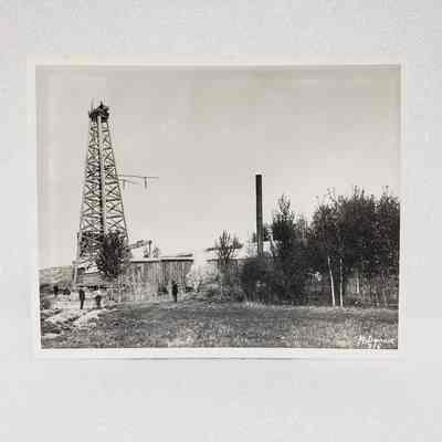 [Photo] Cable Rig with Men Below, McDermid, BW, Large, 1916