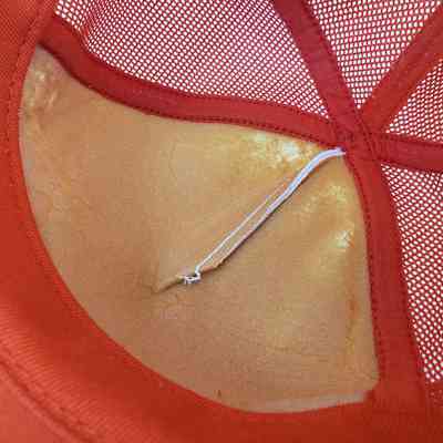 Close-Up of Crown Padding, with Light Devil's Dust Deterioration