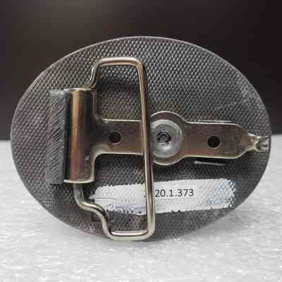 [Belt Buckle] Dowell 2nd Annual Truck Roadeo, Matte Antique Silver - Back: View of back