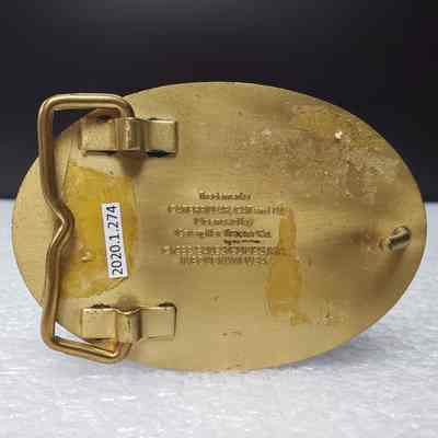 [Belt Buckle] CAT Diesel Power, 1982, Brass Black - Back: View of the back.