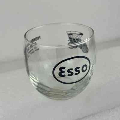 [Whisky Glass]Esso, St. Albert Trail, Clear Glass, Black