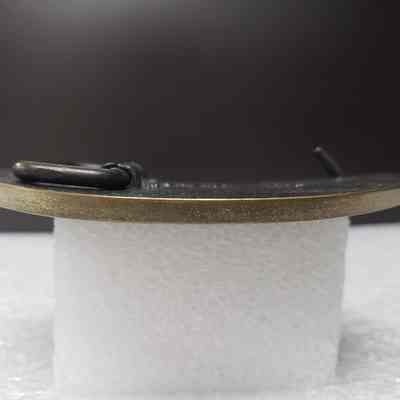 [Belt Buckle] Brahman, Antique-Bronze - Side: View from the side.