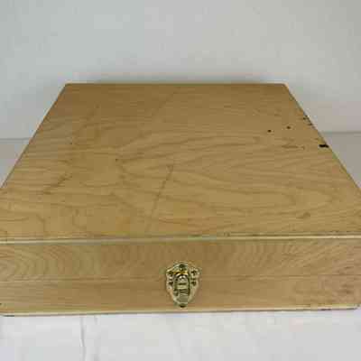Angled View of Wooden Box, Right