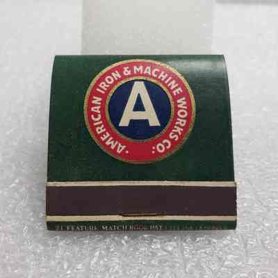 [Matchbook] American Iron & Machine Works Co., 21-Strike, Green Red Gold Blue