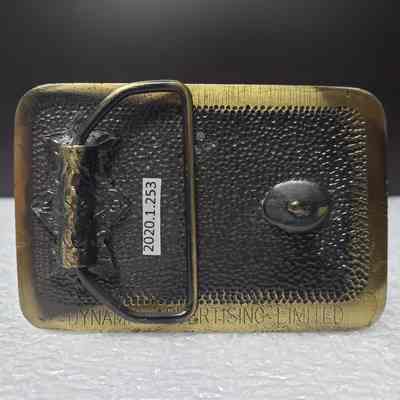 [Belt Buckle] Canan, Truck, Antique-Bronze - Back: View of the back.