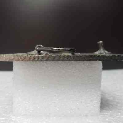 [Belt Buckle] Oxbow Oilmens Twenty-Five, 1986, Antique-Silver Red - Side: View from side