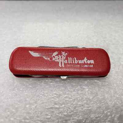 [Pocket Knife] Halliburton Services Ltd., Red - Front: View of front