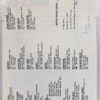 Local Business/Utility List: 2024.0.245.4