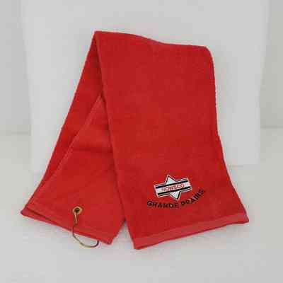 [Golf Towel] Nowsco, Grande Prairie, Terry Cloth Red, Embroidered Black White Red