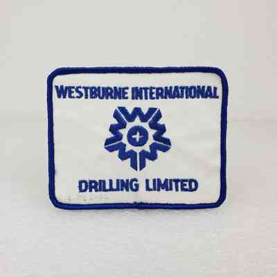 [Patch] Westburne International Drilling Limited, Embroidered, Medium-Sized, Rectangle, Blue White