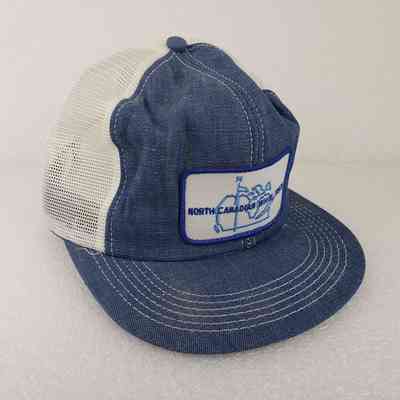 [Cap] North Canadian White Truck, Embroidered Patch, Padded Crown Denim, Mesh Body White [Devil's Dust]