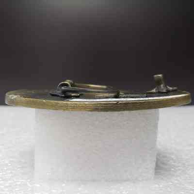 [Belt Buckle] Alta Flights, Bronze - Side: View from side.