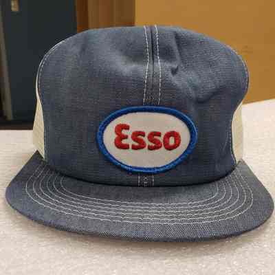 [Cap] Esso Oil, Denim Blue Red