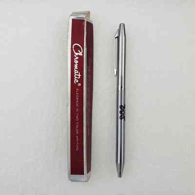 [Pen] Westburne Drilling Ltd., In Box Metallic Red Silver, Ballpoint, Metal Silver-Coloured Black