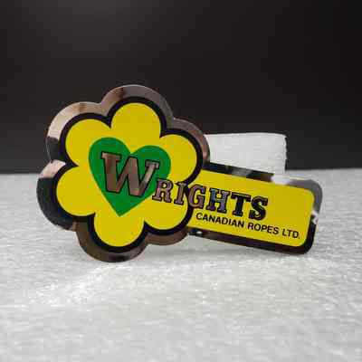 [Sticker] Wrights Canadian Ropes Ltd., Set of 6, Flower Heart, Yellow Green Silver