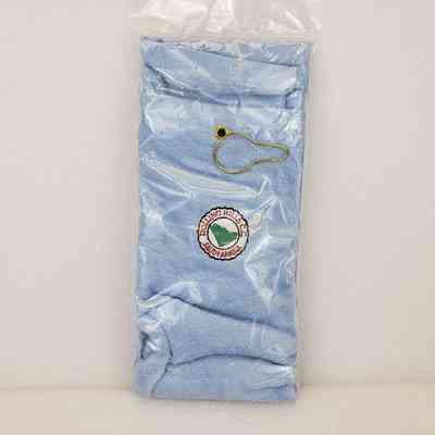 [Golf Towel] Rolling Hills C.C., Saudi Arabia, Terry Cloth Pale-Blue, Embroidered Red Green Black White, In Packaging