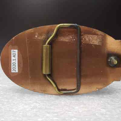 [Belt Buckle] Elk Point Oilmens Association, Antique-Copper - Back: View of back