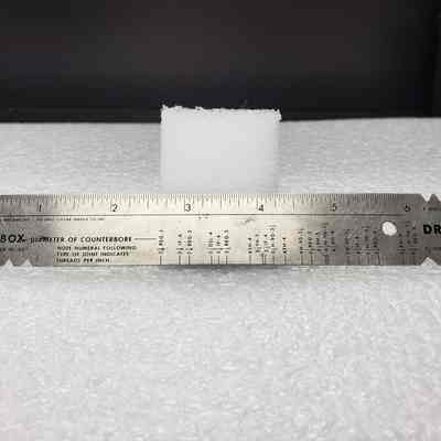 [Joint Identifier] Drilco, inc. Ruler - Close-Up Side A: Close-up view of Side A