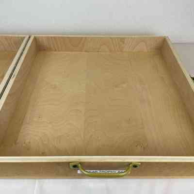 Angled View of Wooden Box Open
