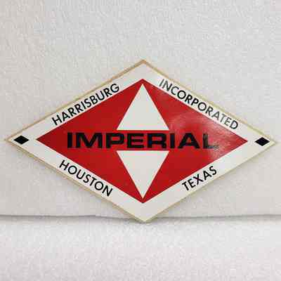 [Sticker] Imperial Harrisburg Inc., Houston Texas, Diamond White Red Black