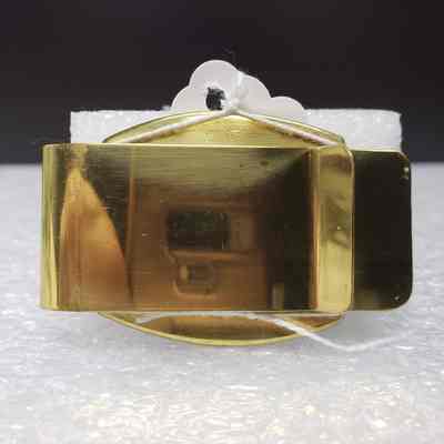 [Money Clip] Rainbow Pipeline, Gold White Blue - Back: View of back
